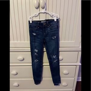 Abercrombie kids pull on jean leggings